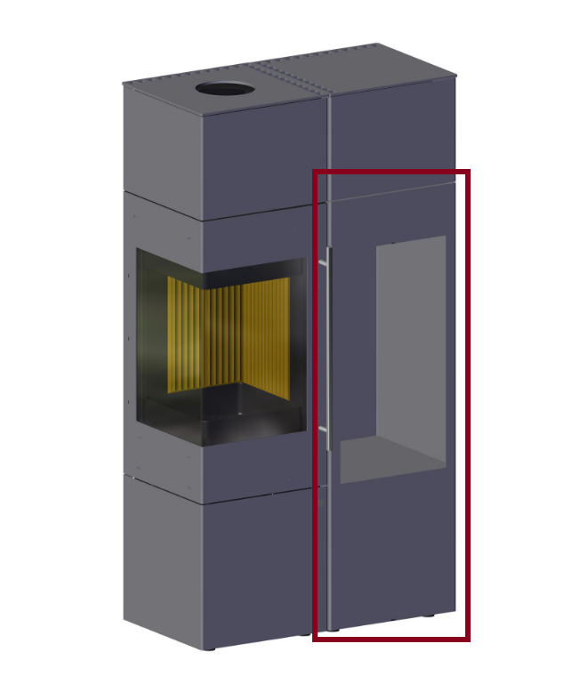 runder Pelletofen Pelletofen Cadel - Spirit 5 - 5,2 kW