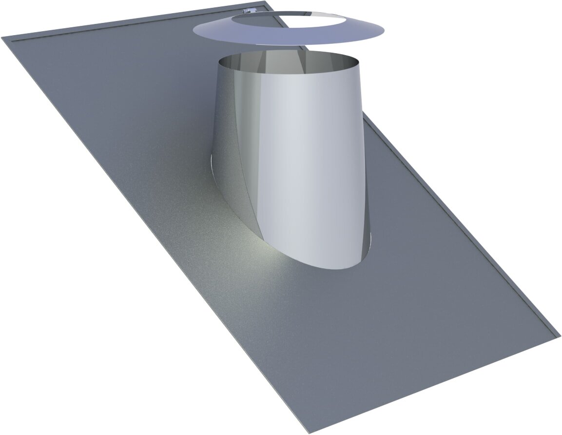 Dachdurchführung 26-35° mit Bleirand und Wetterkragen - Ø200 mm