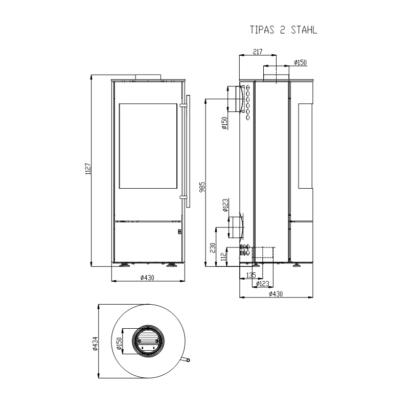 Kaminofen Olsberg Tipas II Compact - 4 kW