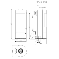 Kaminofen Olsberg Tipas II Compact - 4 kW