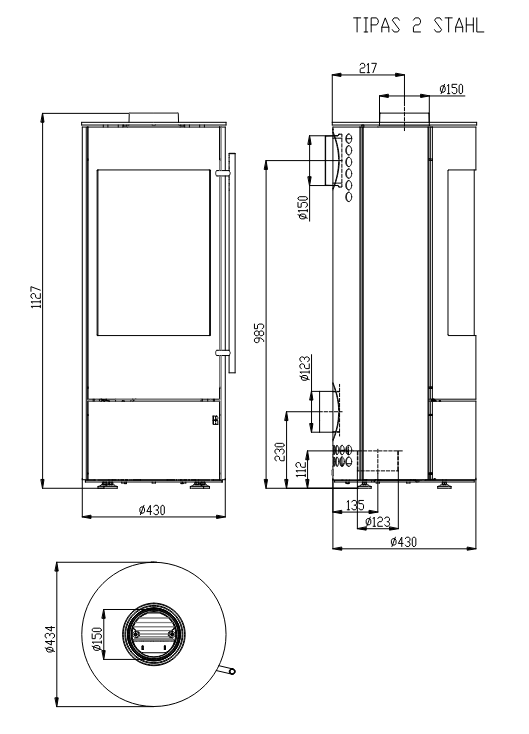 Kaminofen Olsberg Tipas II Compact - 4 kW