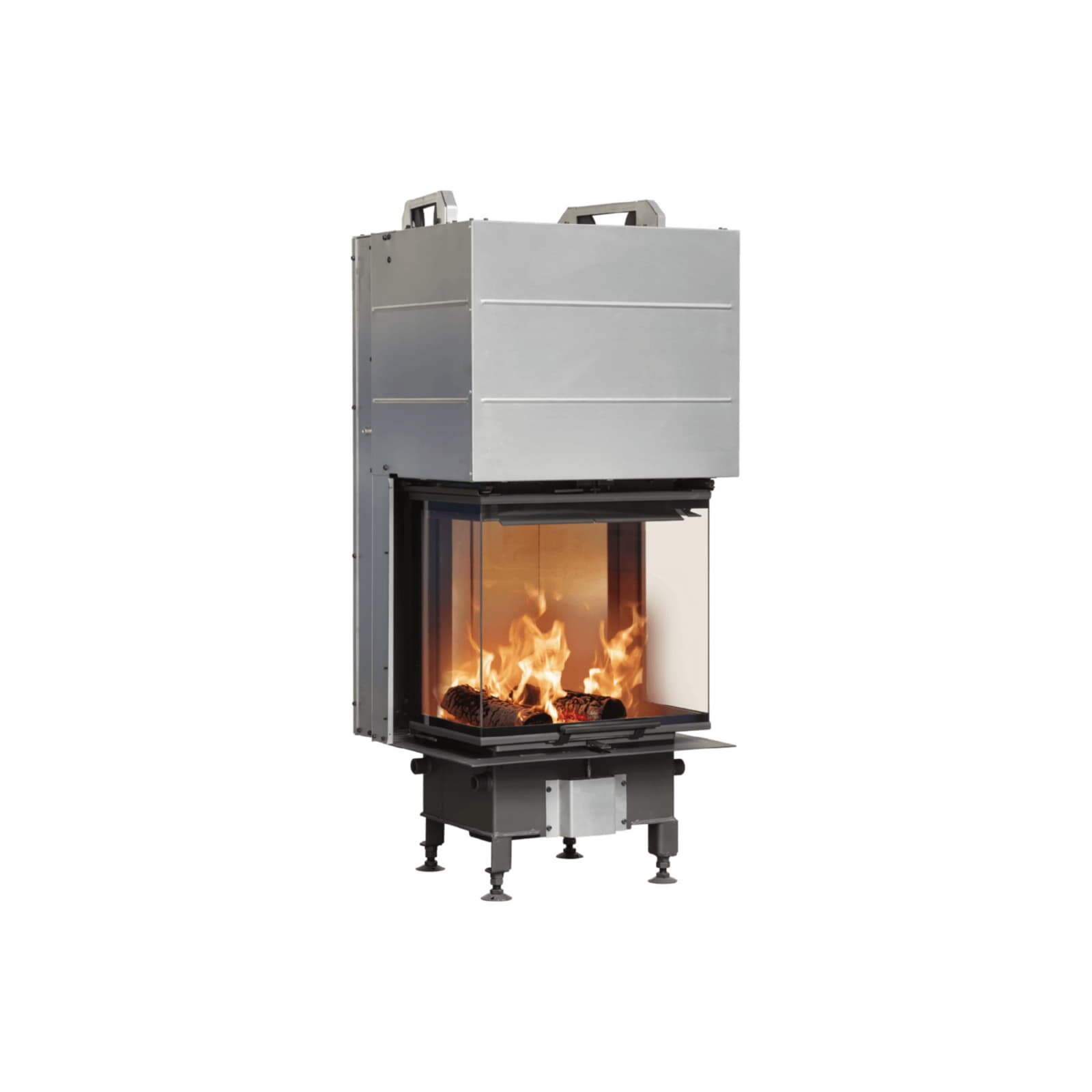 Kamineinsatz Guss Jotul I 320 FRL - 5,7 kW - schwarz lackiert (BP) - Glas vorne, rechts und links
