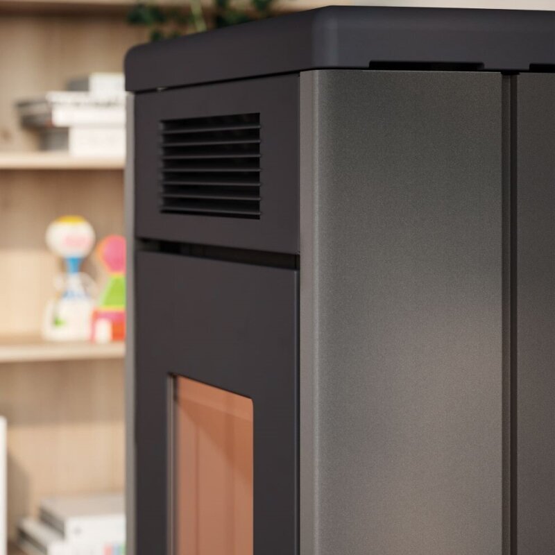 Pelletofen Cadel Atena Plus 12 - 12 kW - Metall Anthrazit