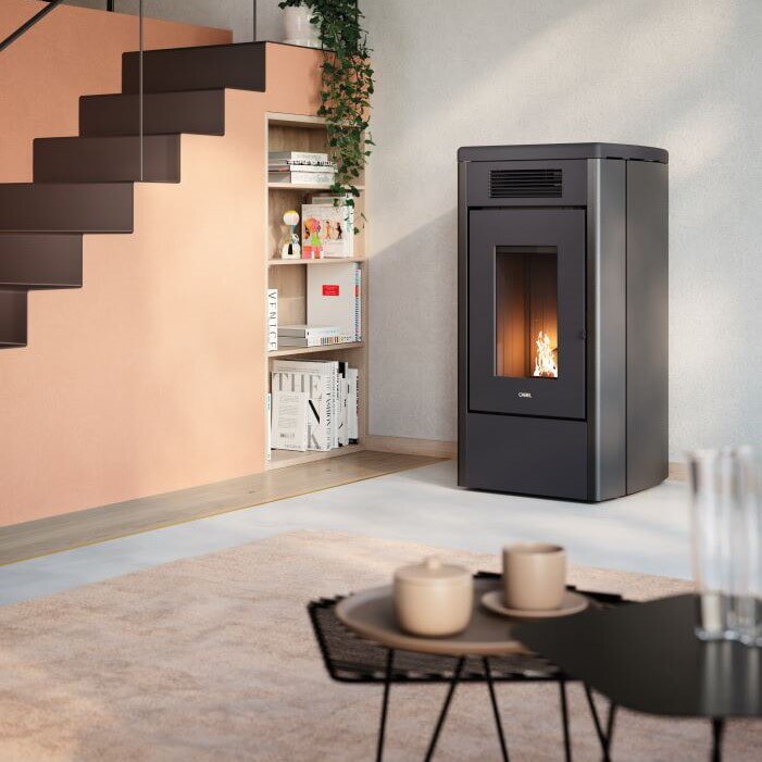 Pelletofen Cadel Atena Plus 12 - 12 kW - Metall Anthrazit