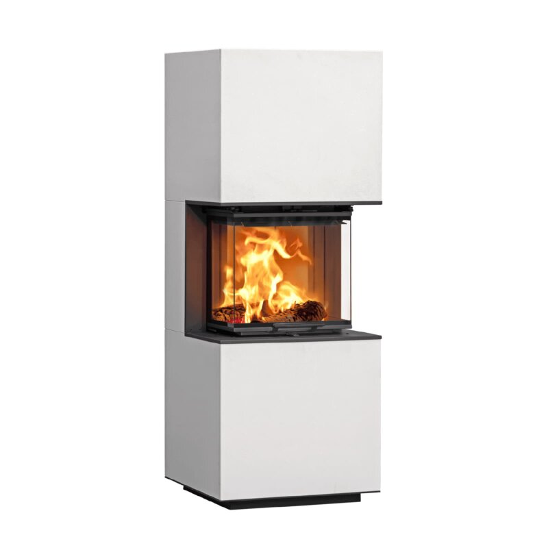 Kaminbausatz Jotul FS 320 FRL - 5,7 kW - schwarz lackiert (BP) - Glas vorne, rechts und links