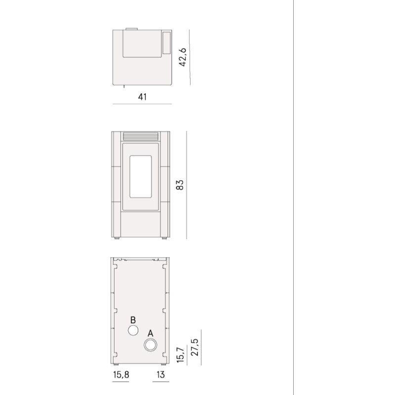 Pelletofen Cadel Cristal 6 - 5,5 kW
