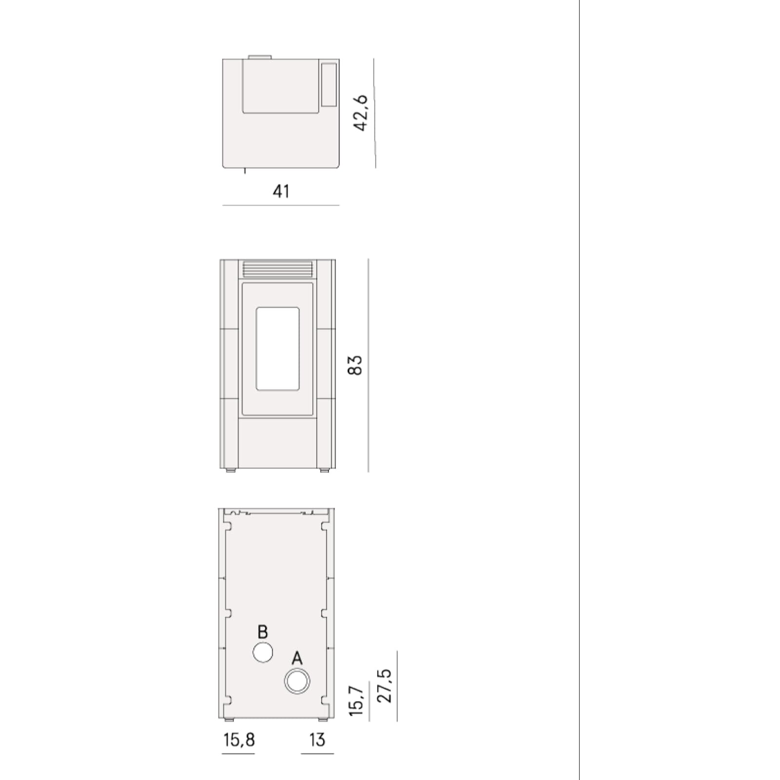 Pelletofen Cadel Cristal 6 - 5,5 kW