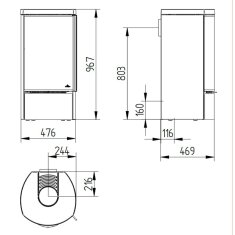 Kaminofen Jydepejsen Cozy Classic Low - 6 kW