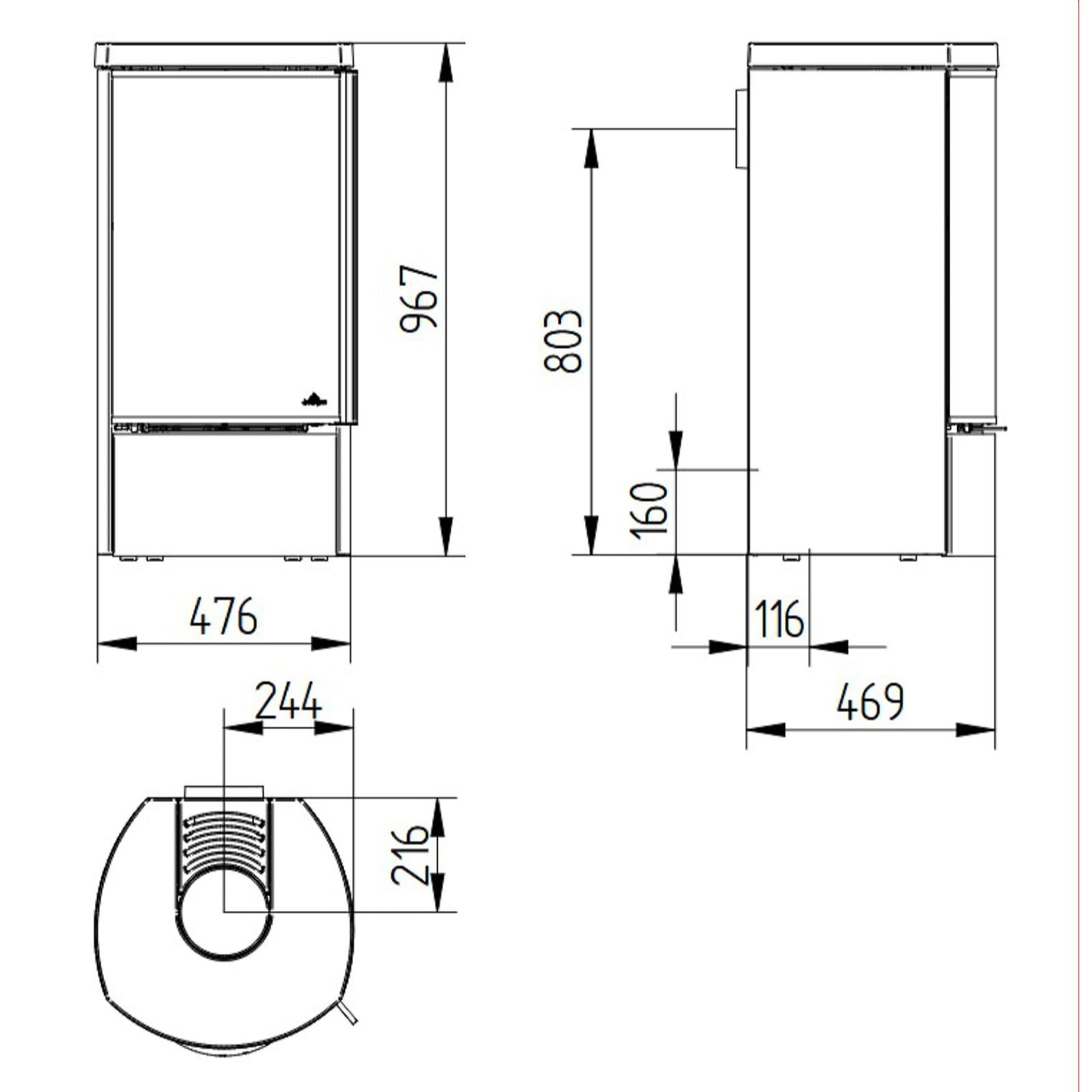 Kaminofen Jydepejsen Cozy Classic Low - 6 kW