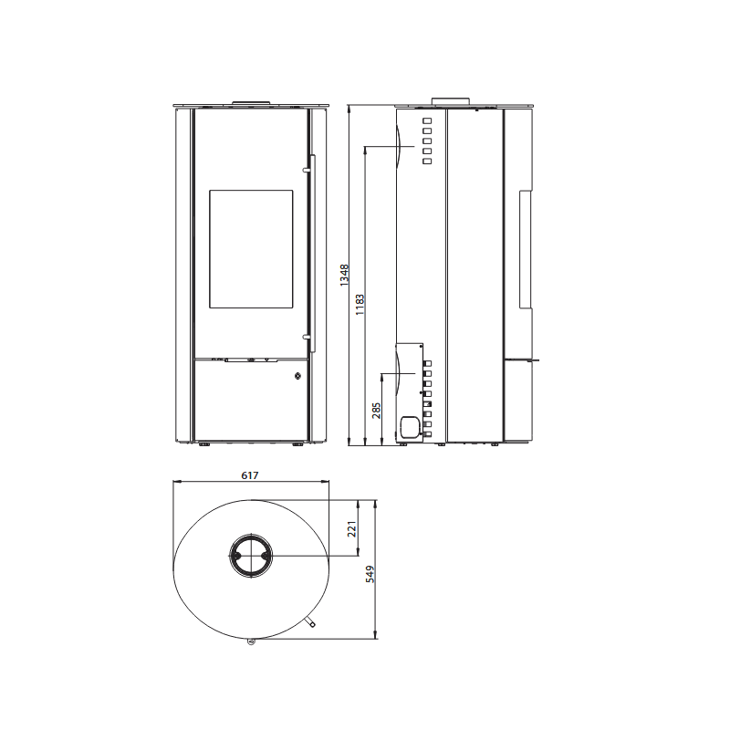 wassergeführter Kaminofen Olsberg Tolima Aqua II Compact - 8 kW