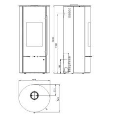 wassergeführter Kaminofen Olsberg Tolima Aqua II Compact - 8 kW