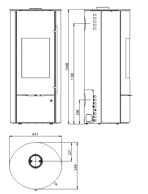 wassergeführter Kaminofen Olsberg Tolima Aqua II Compact - 8 kW