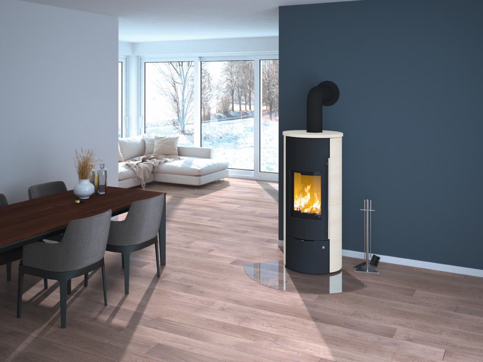 wassergeführter Kaminofen Olsberg Tolima Aqua II Compact - 8 kW