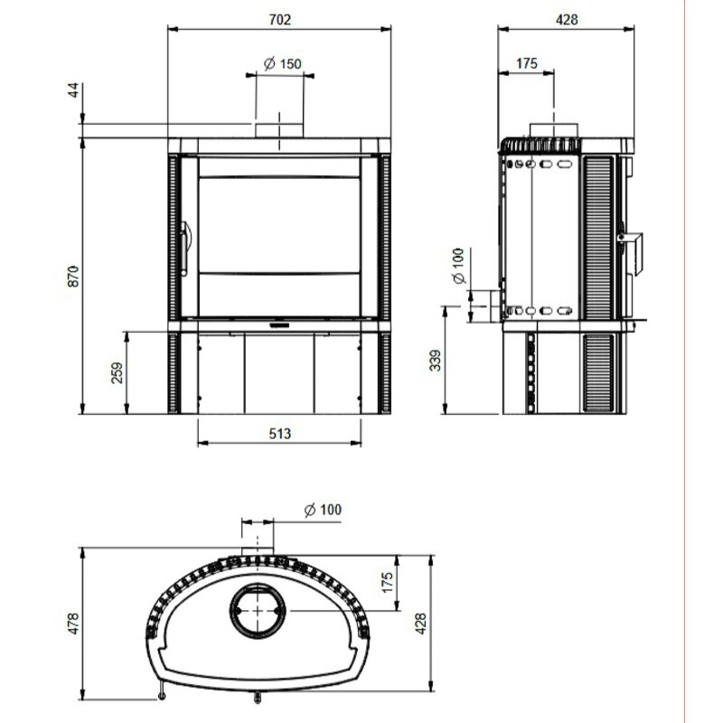 Kaminofen La Nordica Jennifer 16 - 7,7 kW