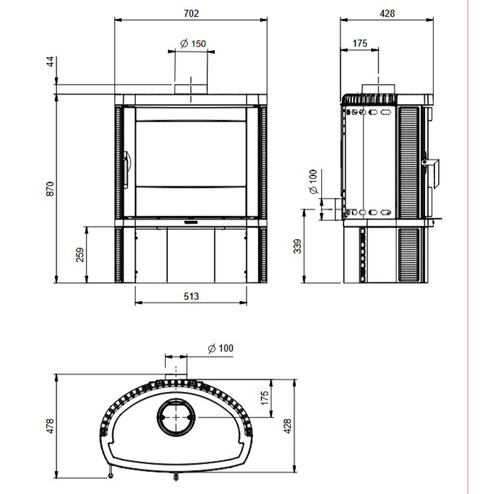 Kaminofen La Nordica Jennifer 16 - 7,7 kW