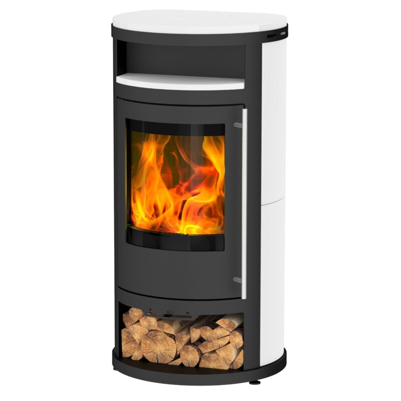 Kaminofen Olsberg Salado Compact - 6 kW - Keramik schneeweiß