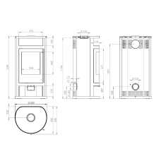 Kaminofen Olsberg Salado Compact - 6 kW - Keramik schneeweiß
