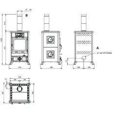 Kaminofen La Nordica Rossella R1 16 Ceramica - 9 kW