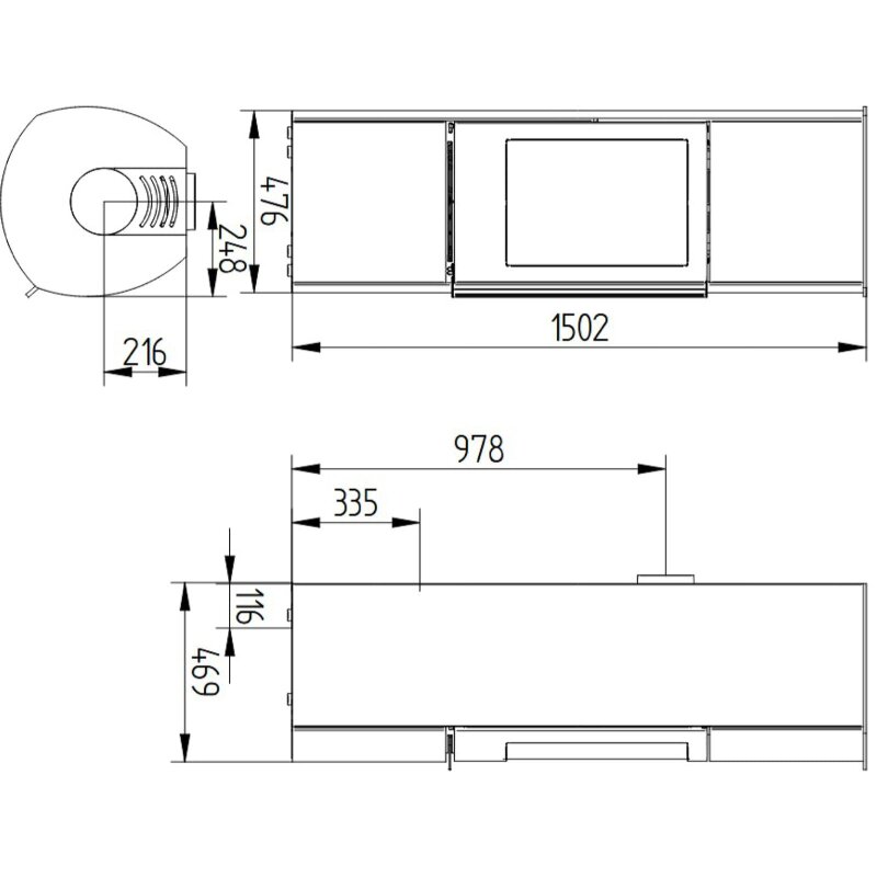 Kaminofen Jydepejsen Cozy Classic High - 6 kW