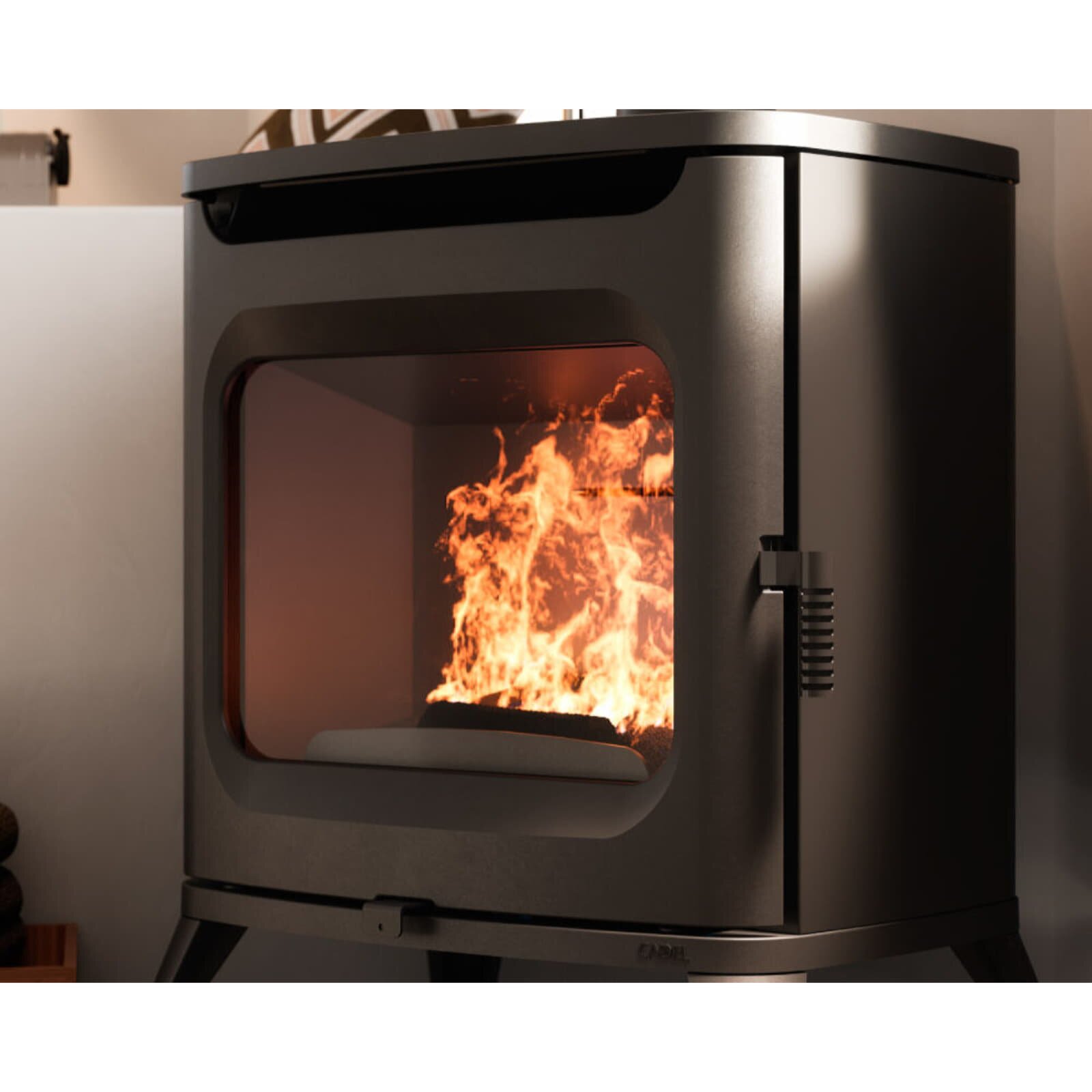 Kaminofen Cadel Hublot 7 Wood - 7 kW - Metall Schwarz