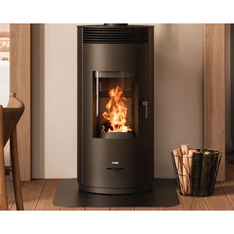 Kaminofen Cadel Spin 8 Wood Air - 8 kW - Gusseisen Schwarz