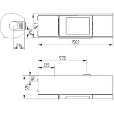 Kaminofen Jydepejsen Cozy Modern High - 6 kW