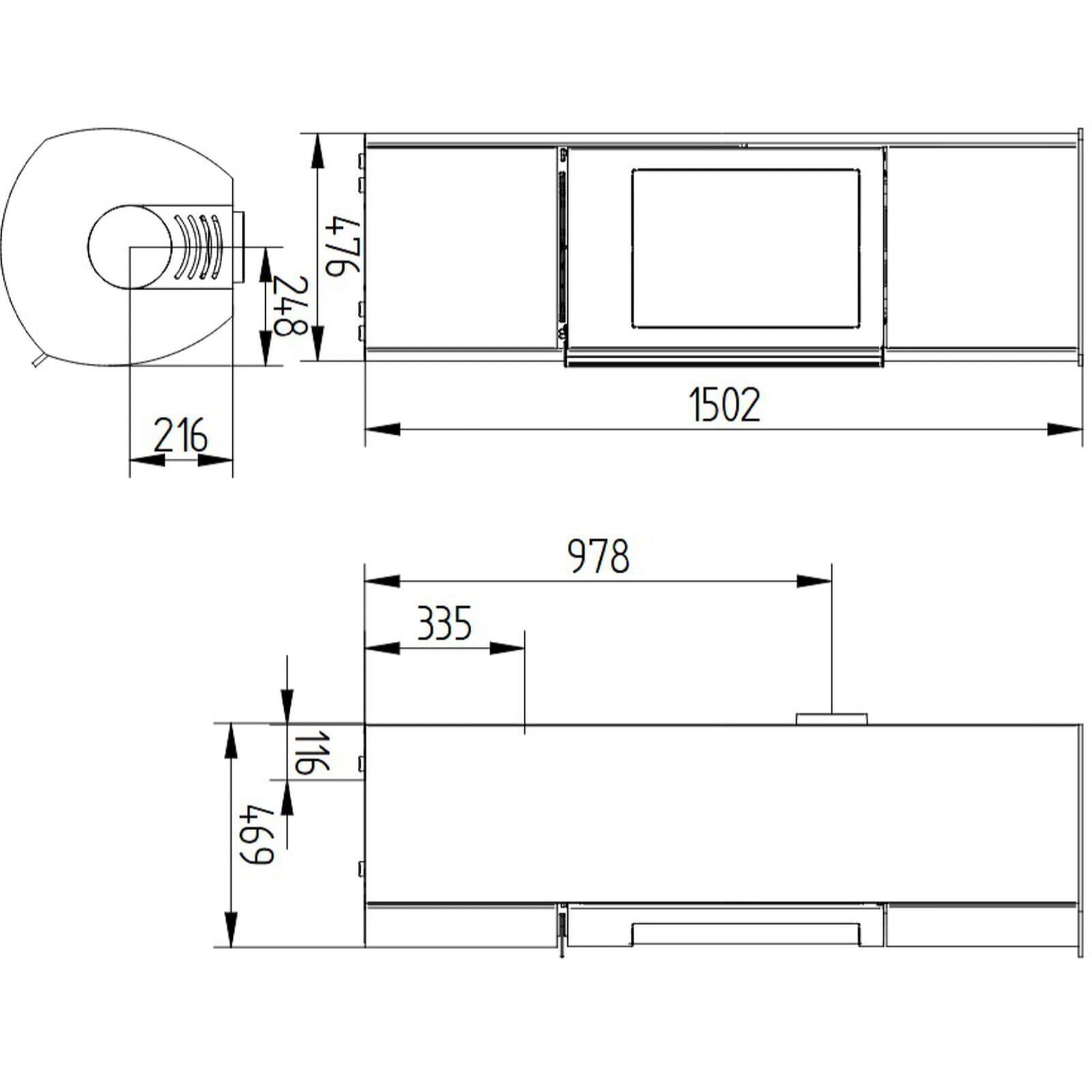 Kaminofen Jydepejsen Cozy Modern High - 6 kW