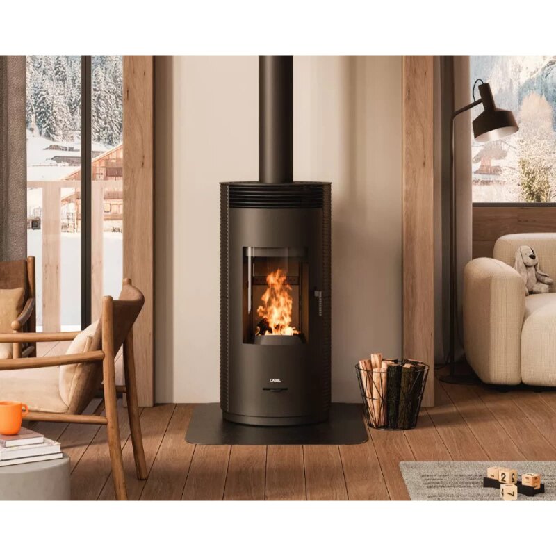 Kaminofen Cadel Spin 8 Wood - 8 kW - Gusseisen Schwarz