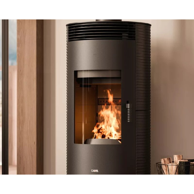 Kaminofen Cadel Spin 8 Wood - 8 kW - Gusseisen Schwarz