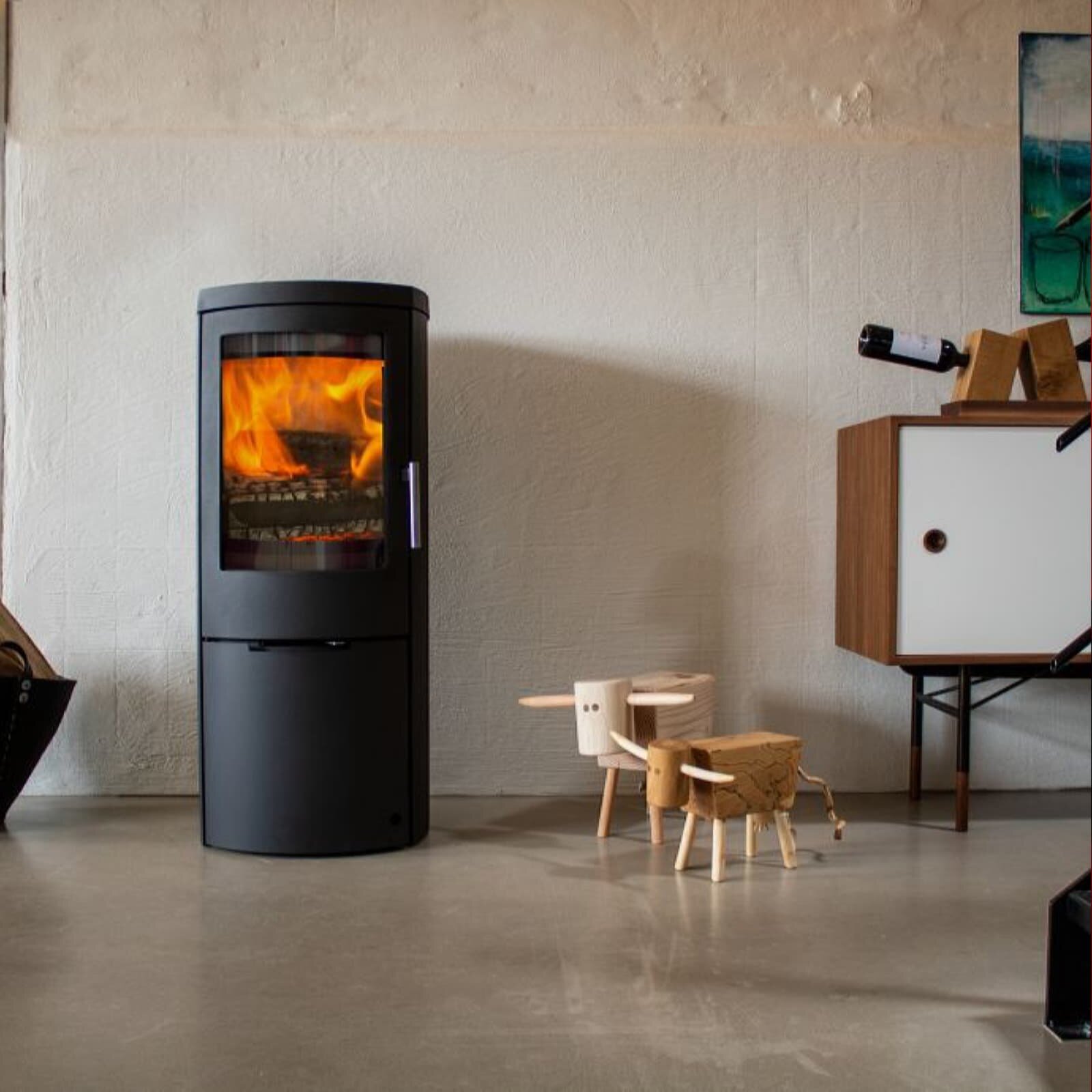 Kaminofen Jydepejsen Mido Stahl mit Gusseisentop - 6 kW