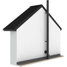 DW-BLACK - L&auml;ngenelement 1000mm - &Oslash; 180 mm