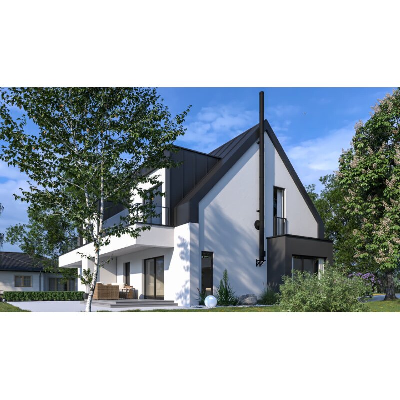 DW-BLACK - Längenelement 1000mm - Ø 200 mm