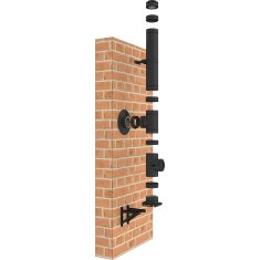 DW-BLACK - L&auml;ngenelement 1000mm - &Oslash; 200 mm