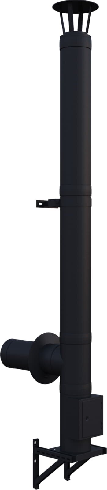 DW-BLACK - Längenelement 1000mm - Ø 200 mm