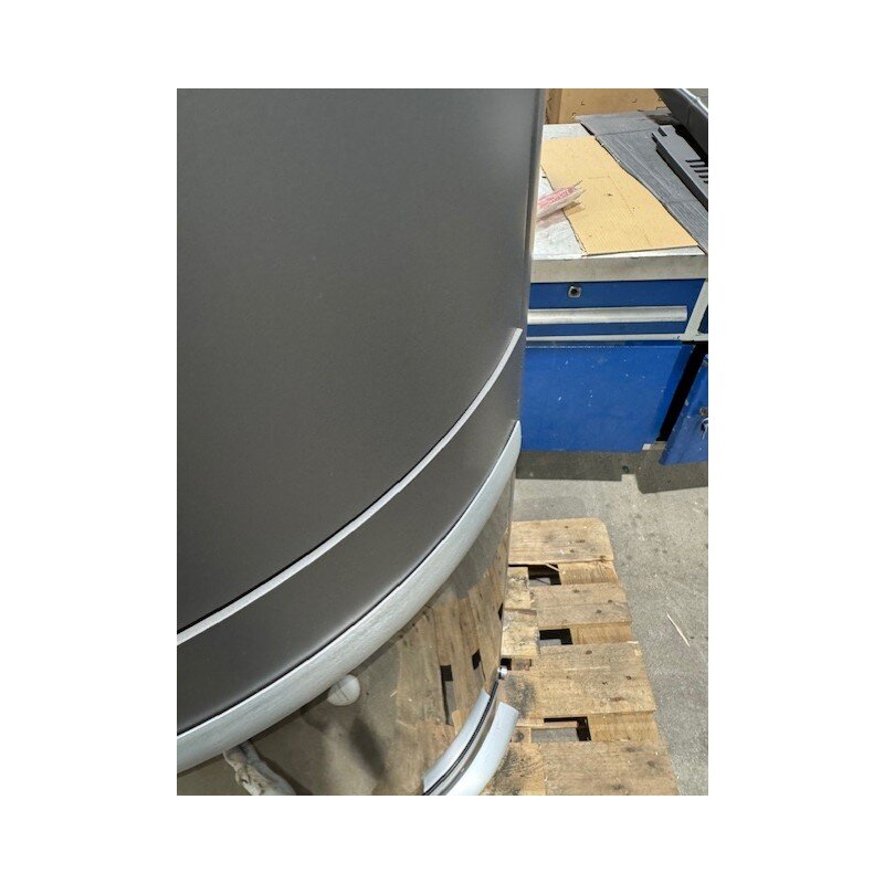 Kaminofen  SCAN 83-4 Maxi, Griff und Leisten Alu, grau - 5 kW (RLU) - B-Ware