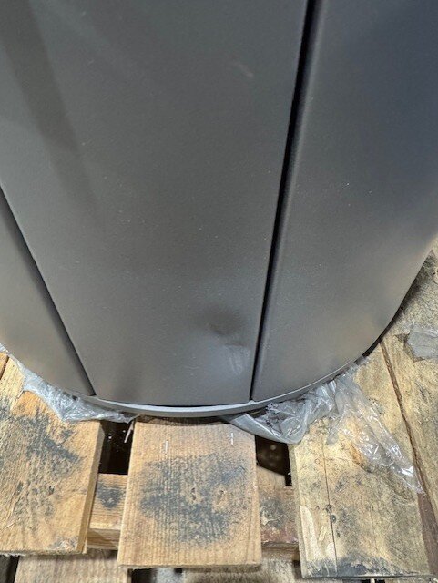 Kaminofen  SCAN 83-4 Maxi, Griff und Leisten Alu, grau - 5 kW (RLU) - B-Ware