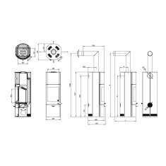 Kaminofen Austroflamm Tower Xtra 2.0 - 4 kW - Gussgrau (Wärmespeicherung) - AUSSTELLUNGSSTÜCK