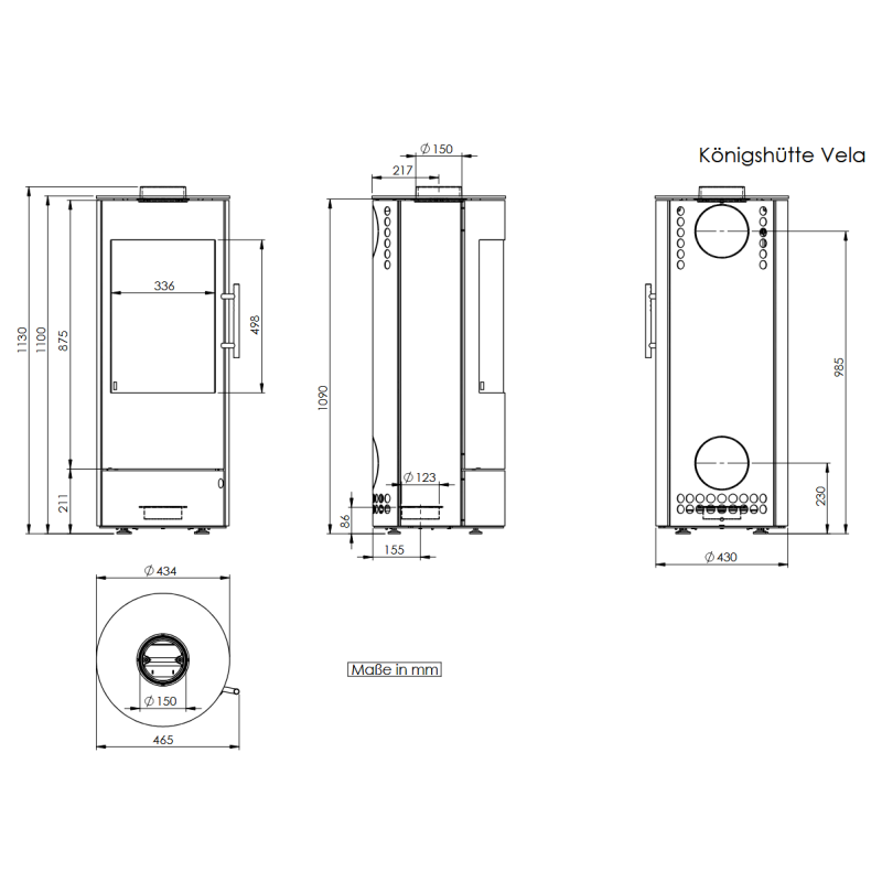 Kaminofen Königshütte Vela - 5 kW