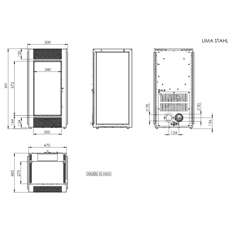 Pelletofen Königshütte Lima 2.0 - 6 kW