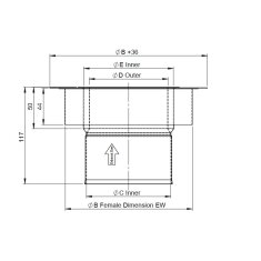 Jeremias Anschlussstutzen mit integriertem Wandfutter von...