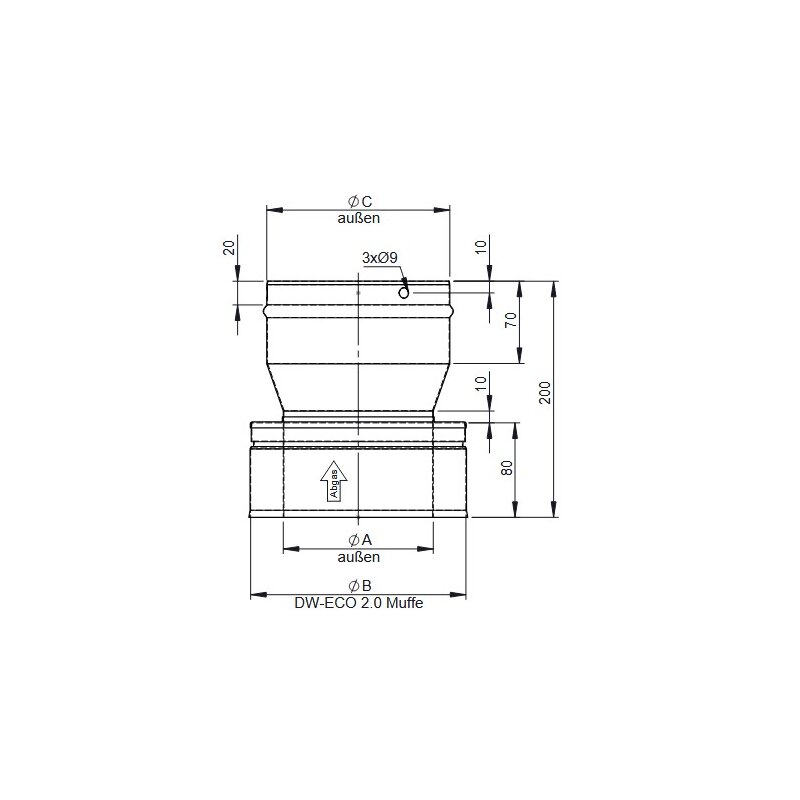 Mündungsabschluss für Hurrican - Ø 130 mm für DW-ECO 2.0 + DWETN