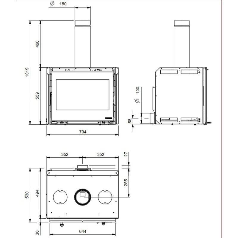 Kamineinsatz La Nordica Inserto 70 Lean - 8 kW