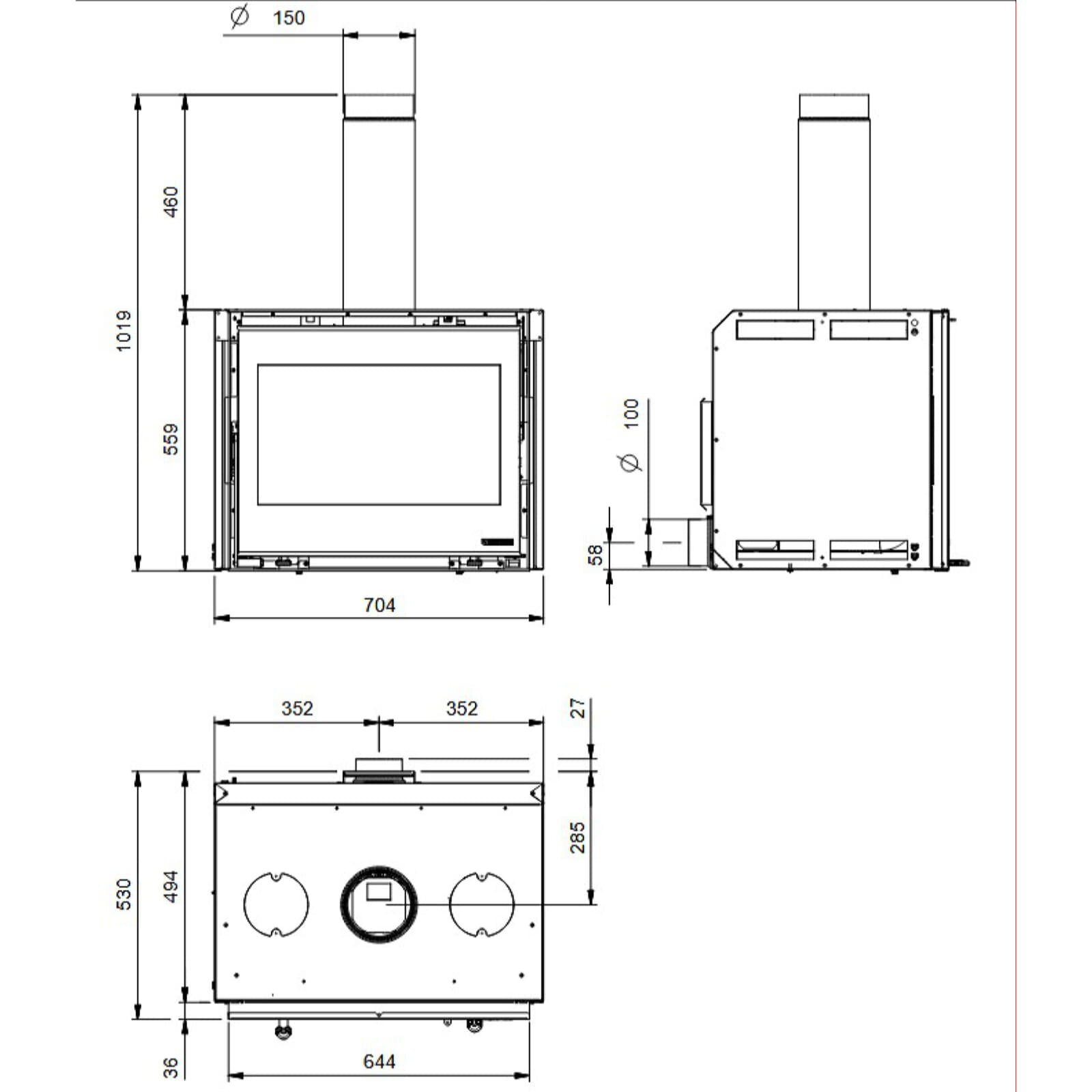 Kamineinsatz La Nordica Inserto 70 Lean - 8 kW