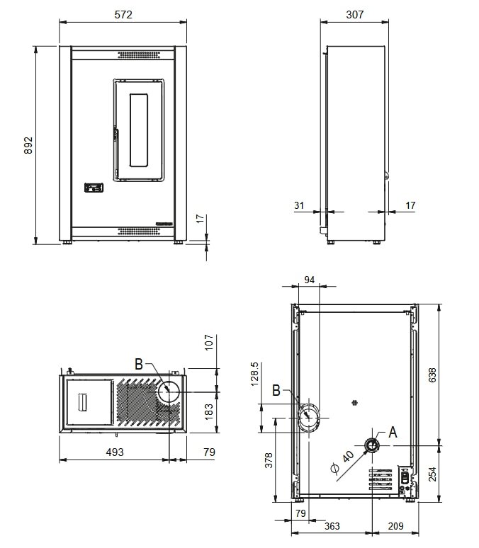 Pelletofen La Nordica Extraflame Luisella 5.0 - 5,1 kW