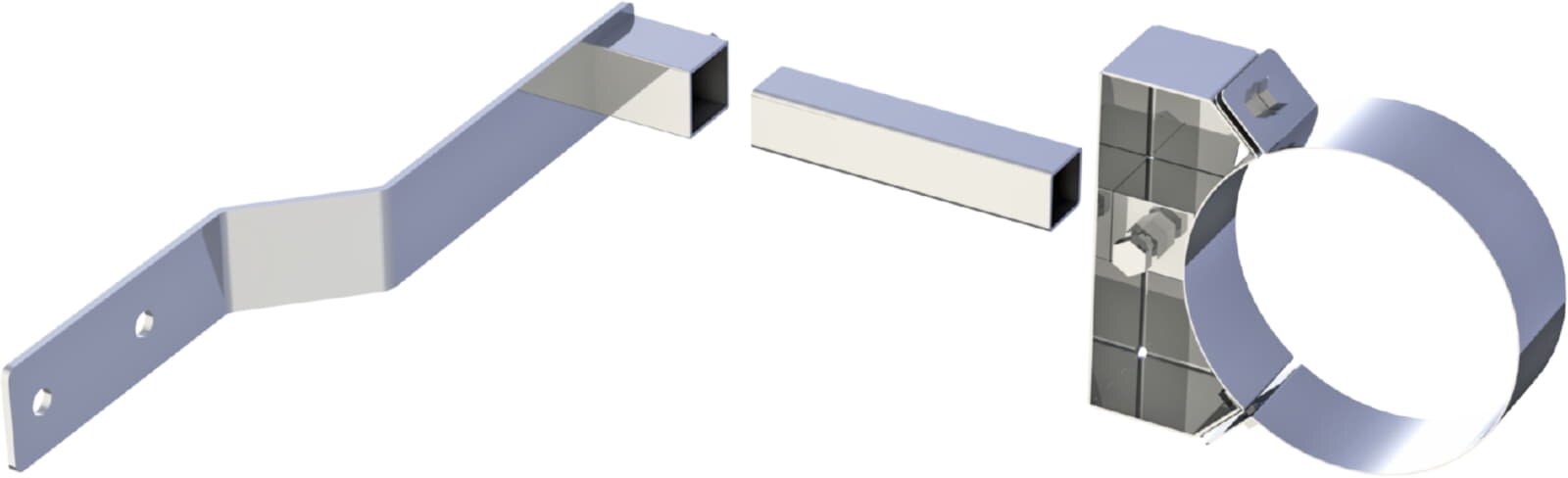 Jeremias Dachhaken- Set zur Schornsteinbefestigung auf Schrägdächern - Ø 150 mm
