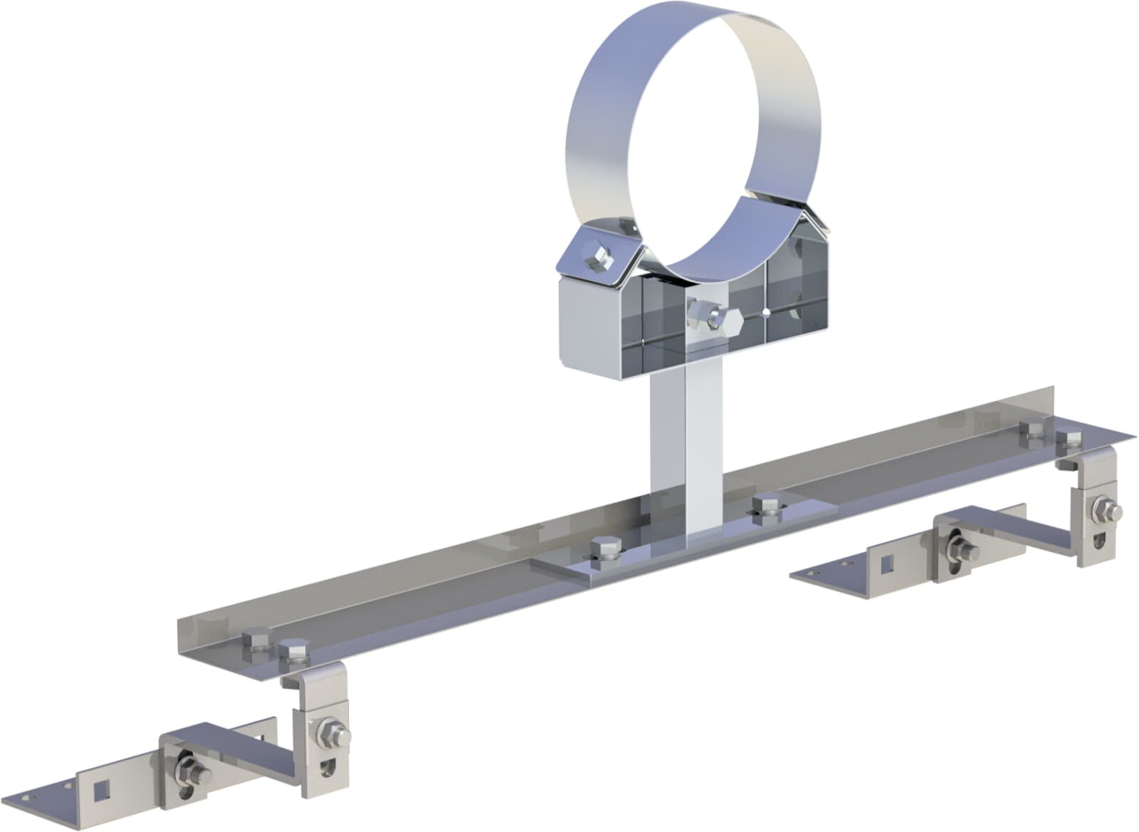 Jeremias Dachhaken- Set zur Schornsteinbefestigung auf Schrägdächern, verstellbar - Ø 150 mm