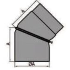 Rauchrohrbogen verstellbar 0-45° Ø180 x 2 mm,...