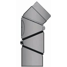 Rauchrohrbogen verstellbar 4-teilig 0-90° Ø...