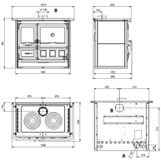 K&uuml;chenherd La Nordica Rosa XXL 16 Petra - 10,5 kW - Naturstein