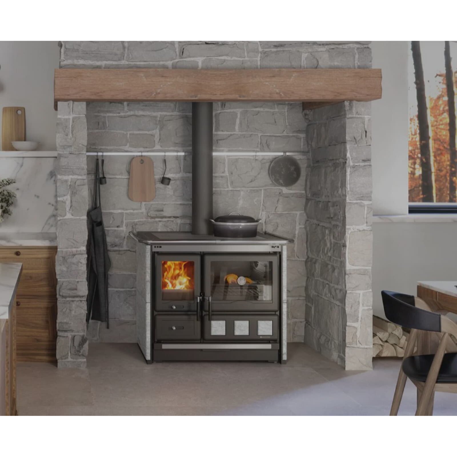 Küchenherd La Nordica Rosa XXL 16 Petra - 10,5 kW - Naturstein